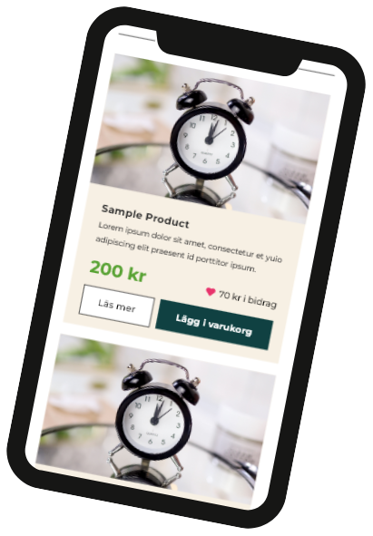 Mockup för klassenolaget på mobilvy.