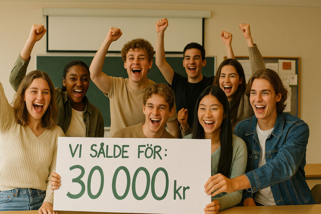 Så här tjänade en skolklass 30 000 kr på tre veckor med en webbshop