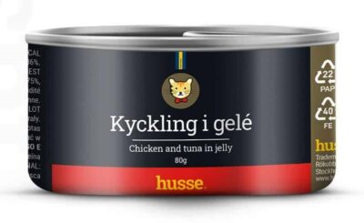 Kattmat, kyckling i gele