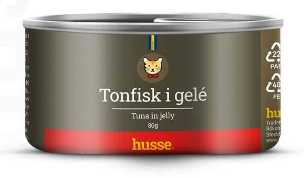kattmat, tonfisk i gele